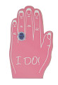 Royal Wedding foam hand