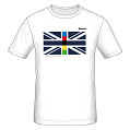 White Union Jack Santini T-Shirt with Reverse Route Map